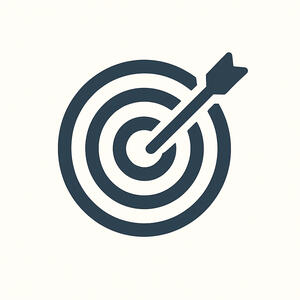 Target with arrow icon symbolising goals with Derby personal trainer Jared Campbell