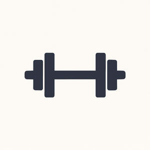 Barbell icon representing strength training with Jared Campbell, personal trainer in Derby